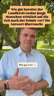 Berufsorientierung, die ankommt. Das war mir immer wichtig - das wird es auch bleiben. Mit starken Angeboten, digitalen Tools, direktem Kontakt zu Betrieben und großen Berufs- und Studienmessen hat der Landkreis Goslar in den vergangenen Jahren ein modernes, vernetztes System aufgebaut. Damit junge Menschen nicht nur irgendeinen Weg wählen – sondern ihren.