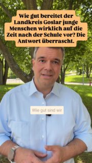 Berufsorientierung, die ankommt. Das war mir immer wichtig - das wird es auch bleiben. Mit starken Angeboten, digitalen Tools, direktem Kontakt zu Betrieben und großen Berufs- und Studienmessen hat der Landkreis Goslar in den vergangenen Jahren ein modernes, vernetztes System aufgebaut. Damit junge Menschen nicht nur irgendeinen Weg wählen – sondern ihren.